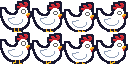 Spritesheet de una gallina